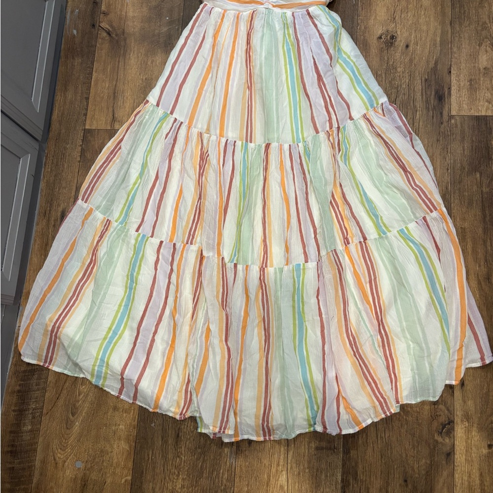 American Eagle Outfitters Colorful Striped A-Line Skirt - Picture 4 of 12